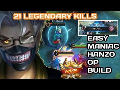 HANZO MOST OVERPOWERED BUILD!!!EASY MANIAC GAMEPLAY!!!