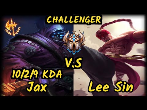 MSF Maxlore (JAX) vs LEE SIN - 10/2/9 KDA JUNGLE CHALLENGER GAMEPLAY - EUW