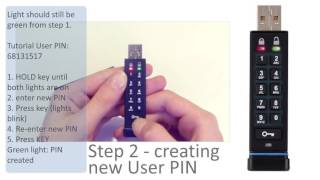 How to unlock datAshur for the first time and create a new User PIN