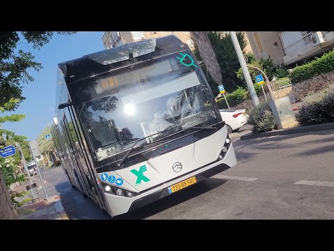 New Electric Articulated Golden Dragon XML6185DE Pioneer ebus of Egged on Route 100 in Rishon LeZion