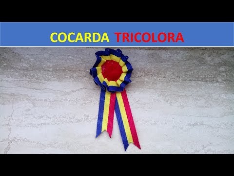 Cocarda Tricolora de ZIUA ROMANIEI 🇦🇩 Tricolor Cockade  ROMANIAN  `S DAY -