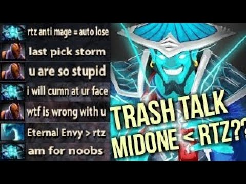 OMG Trash Talk Midone Storm vs Anti-Mage Arteezy Top 9439 MMR Gameplay 7.05 Dota 2