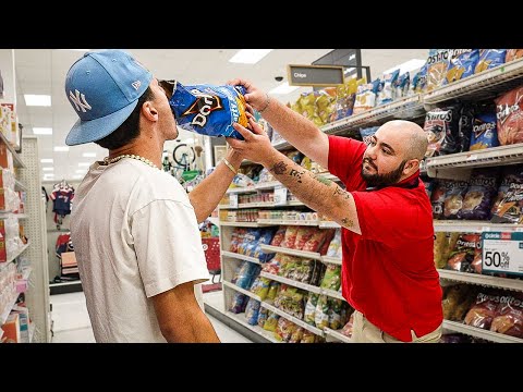 Stealing Food Off Shelves Prank