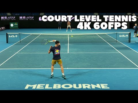 Alcaraz & Ruud Practice 2024 | Court Level Groundstrokes (4K 60FPS)