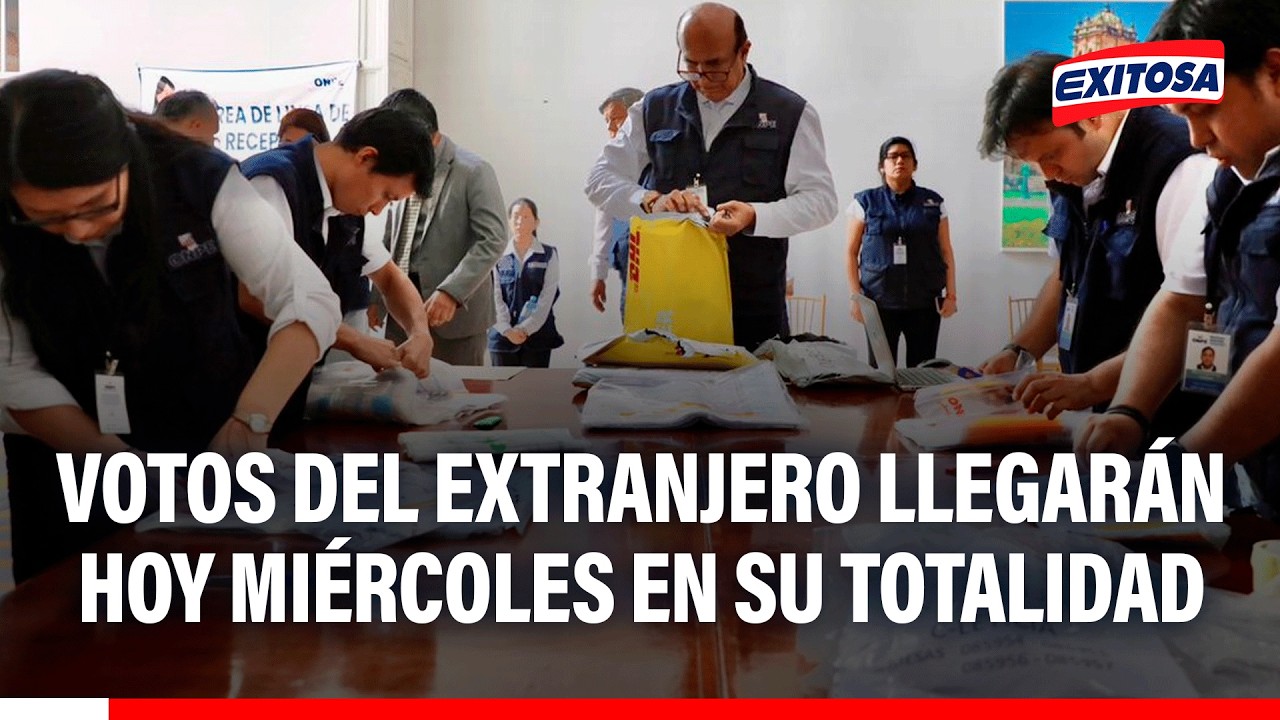 🔴🔵 Votos del extranjero completos llegan hoy miércoles 10 de junio, afirma embajador Pedro Bravo