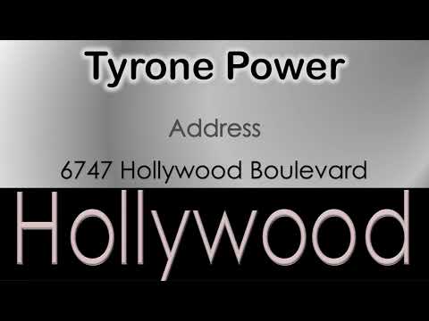 Tyrone Power   How to pronounce Tyrone Power Hollywood Actor from 6747 Hollywood Boulevard?