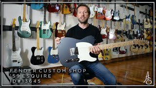 Video thumbnail for Fender Custom Shop '59 Esquire in Charcoal Frost Metallic by Artisan Guitars