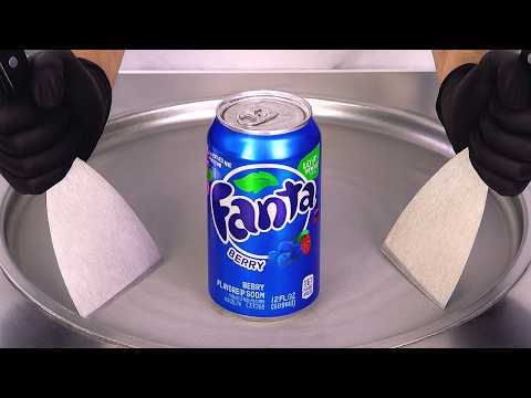 Fanta Berry — Ice Cream Rolls | Satisfying Visual ASMR