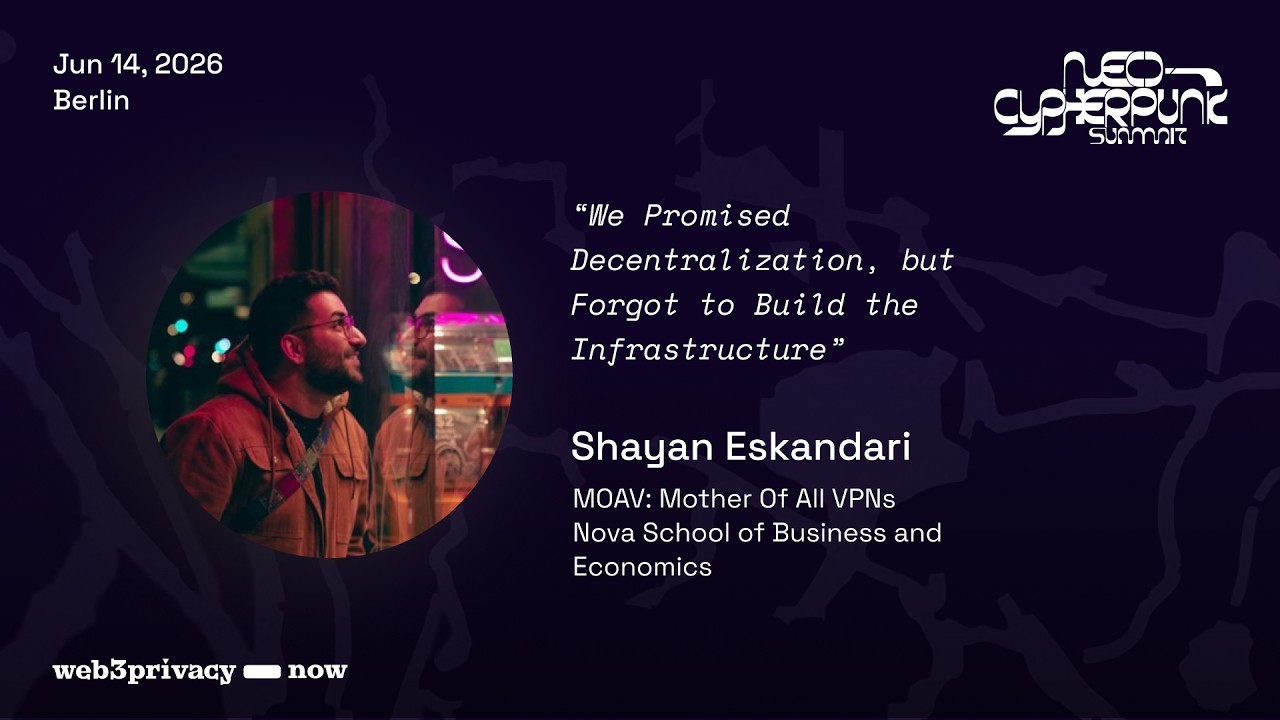 We Promised Decentralization, but Forgot to Build the Infrastructure | Shayan Eskandari