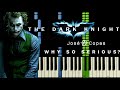 Hans Zimmer - Why So Serious | Joker's Theme (Piano Tutorial + Sheet Music)