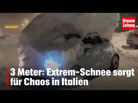 3 meters: Extreme snow causes chaos in Italy | krone.tv NEWS