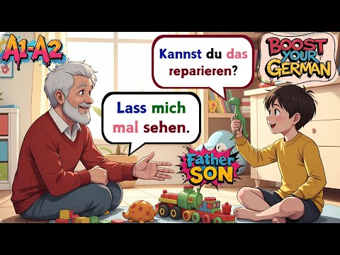Easy German Phrases 💡 Father and Son Q&A for Beginners