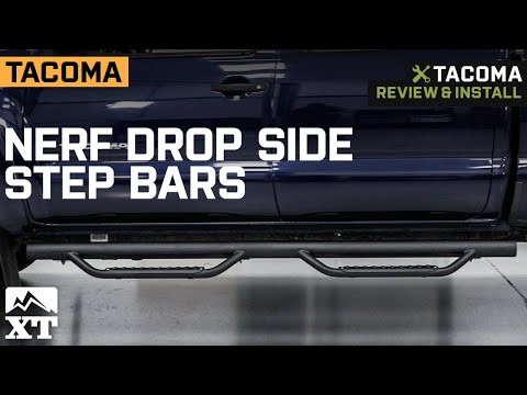 2005-2023 Tacoma Nerf Drop Side Step Bars; Black Review & Install