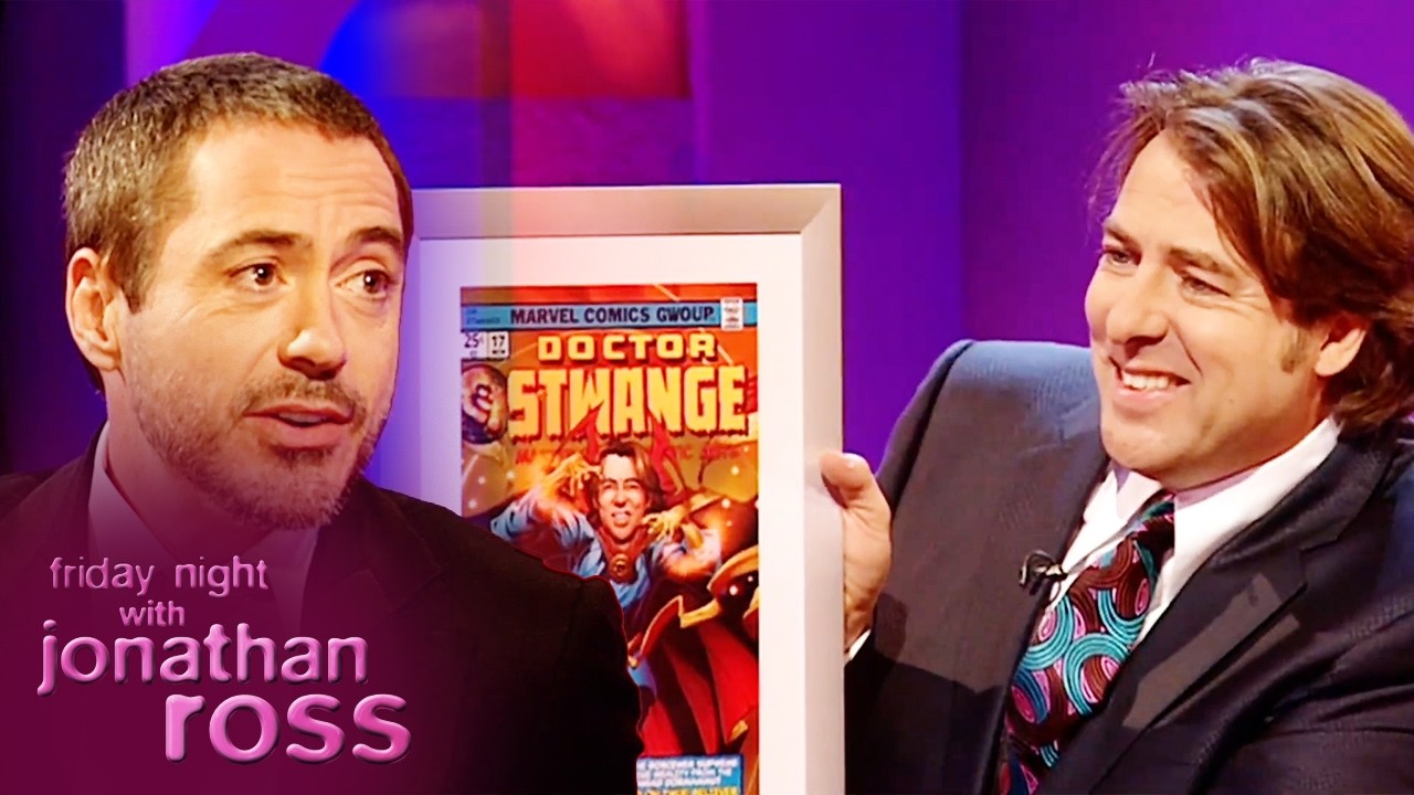 Robert Downey Jr Reacts to Jonathan Ross’ Homemade Iron Man Helmet | Friday Night With Jonathon Ross