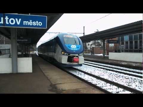 Odjezd vlaku Os 7056 (ČD 844.001) - Chomutov město, 13. 2. 2013