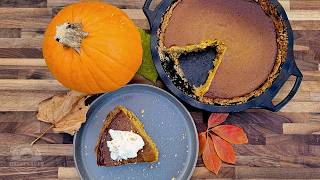 Smoked Pumpkin Pie with Graham Cracker Crust (from Scratch in the Offset Smoker!)