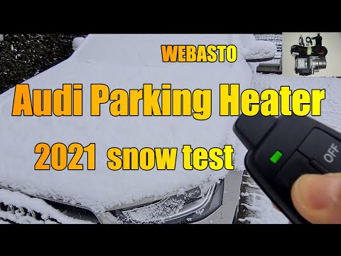 Audi Parking Heater Webasto 2021. Hard test with big snow layer. Auxiliary heating.