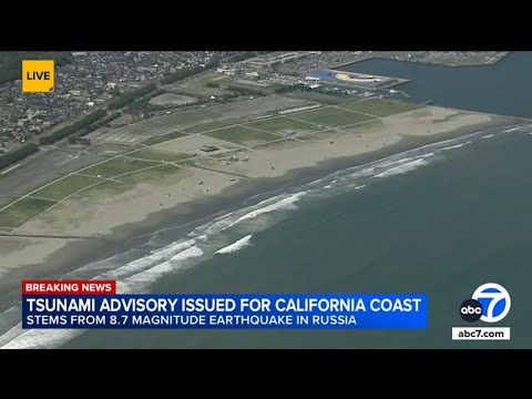 Tsunami advisory issued for California coast after 8.8 magnitude earthquake near Russia