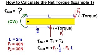 Physics - Mechanics: Ch 15 Torque Fundamentals (10 of 13) How to Calculate the Net Torque? Ex. 1