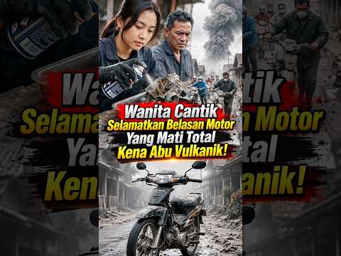 Wanita Ini Berhasil Selamatkan Belasan Motor Setelah Hujan Abu Vulkanik