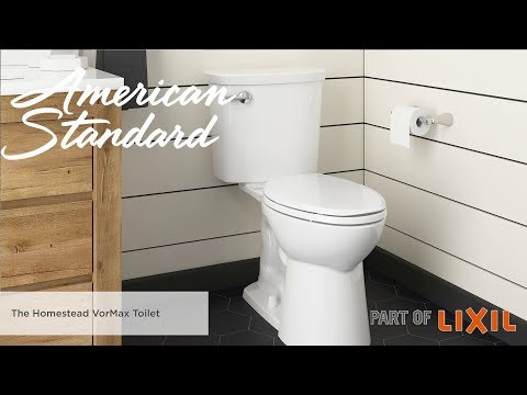 Homestead VorMax Two-Piece 1.28 gpf/4.8 Lpf Chair Height Elongated Toilet with Seat // WHITE // YouTube Video
