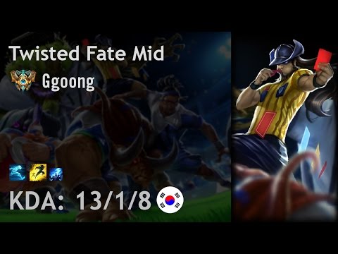 Twisted Fate Mid vs Aurelion Sol - Ggoong - KR Challenger Patch 6.20