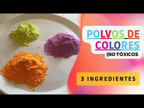 ¿Como hacer polvo de colores? DIY  🌈 | Polvos Holi para sesiones | No tóxicos | Colored Powders