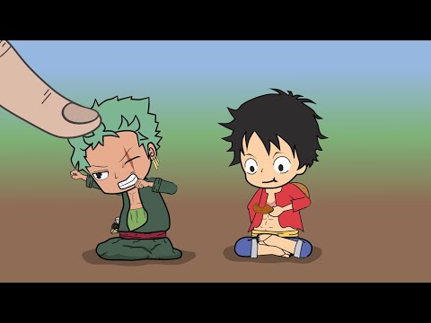 Chibi ONE PIECE VS Finger , Funny Anime, Luffy Zoro Sanji; Fan Animation