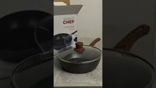 Сковорода алюминиевая глубокая BRAVO CHEF с крышкой, 24 см (BC-1101-24/L)