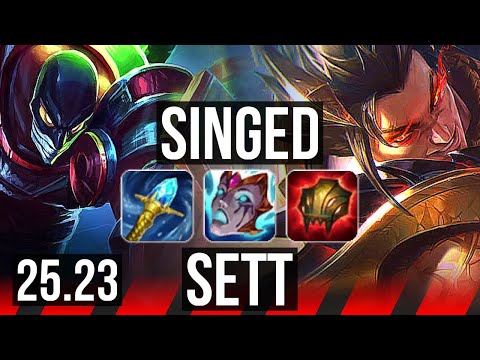 SINGED vs SETT (TOP) | 6k comeback, 69k DMG, Rank 7 Singed, 600+ games | NA Grandmaster | 25.23