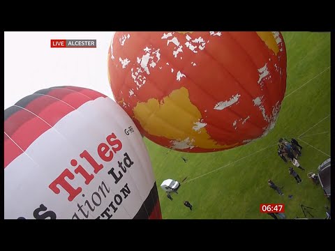 BBC globe balloon found and inflated again after 20 years (UK)