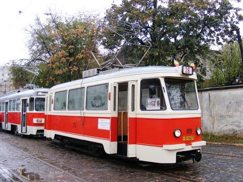 Manevre cu Tramvaiul V56 # 119 in Depoul Victoria (Bucuresti)