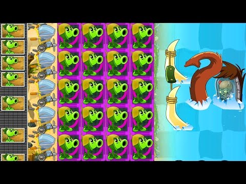 Plants vs Zombies 2 Mod: REPEATER vs ALL ZOMBOSS FIGHT!