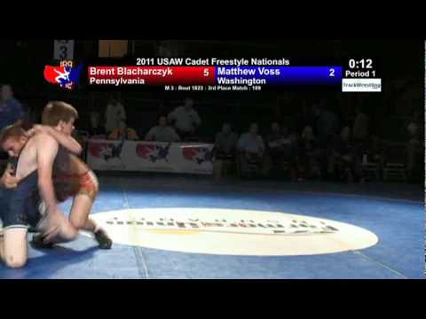 Cadet Freestyle 3rd 189 - Brent Blacharczyk (PA) vs. Matthew Voss (WA)