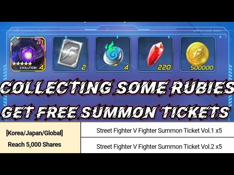Get FREE Street Fighter summon tickets - King Of Fighters All-Stars