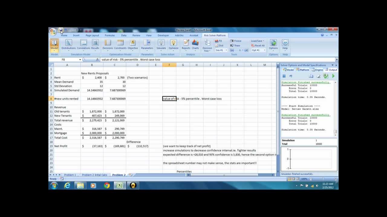 Decision Models Simulation Part 1