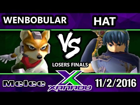 S@X 174 - Wenbobular (Fox) Vs. Hat (Marth) - SSBM Losers Finals - Smash Melee
