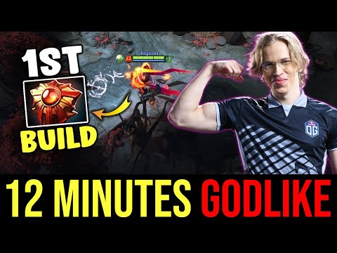 Topson EMBER SPIRIT - Farming Heroes - 12 mins GODLIKE! DOTA 2