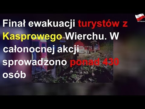 Finał ewakuacji turystów z Kasprowego Wierchu. Sprowadzono ponad 430 osób