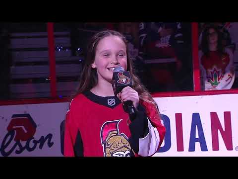 Sophia Pierce sings O Canada