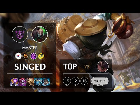 Singed Top vs Malphite - KR Master Patch 10.23