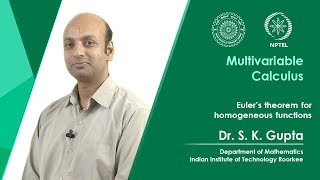 Lecture 12: Euler’s theorem for homogeneous functions
