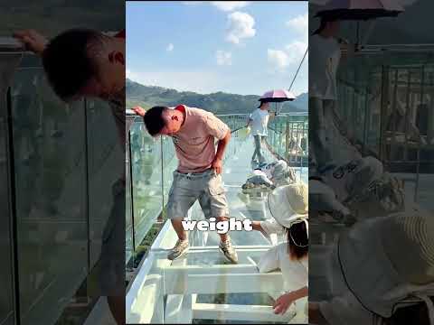 What if the glass bridge in china collapse?!😱 #shorts