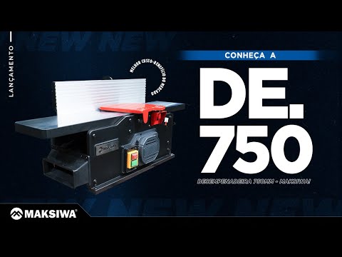 Desempenadeira Compacta 2 Facas 750MM 1650W 220V MAKSIWA-105[2622] - Video