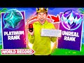 PLATINUM To UNREAL 8 Hour Solo Speedrun In OG Fortnite World Record