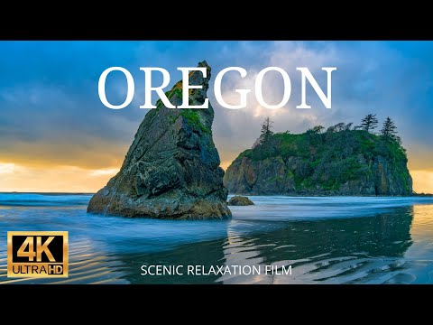 OREGON 4K Scenic Relaxation Film with Calm & Relaxing Music | Aerial Views of Oregon