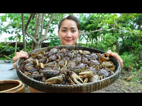 Yummy Rice Crab Pounding With Ferroniella Lucida Recipe - Rice Crab Pounding - Cooking With Sros Video