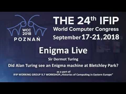 Sir Dermot Turing: Did Alan Turing see an Enigma machine at Bletchley Park?
