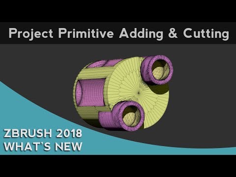 023 ZBrush 2018 Project Primitive Adding And Cutting