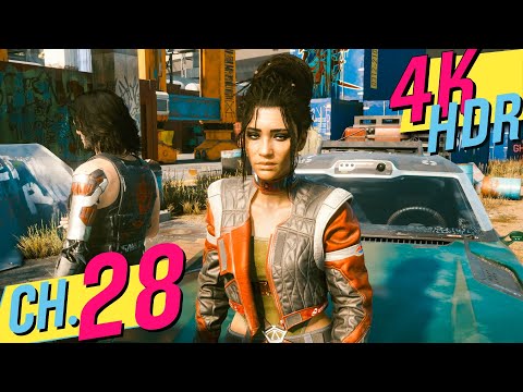 [4K HDR] Cyberpunk 2077 (100%, Very Hard, All Side Quests) Walkthrough Part 28 - Ghost Town